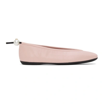 Nicholas Kirkwood Delphi Pearl-embellished Ballerina Shoes In Pink