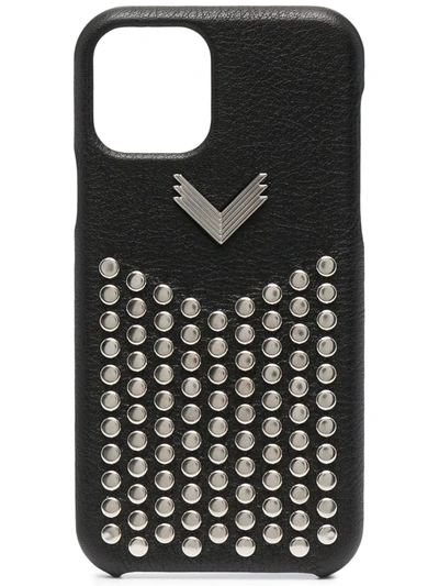 Manokhi X Velante Studded Leather Iphone 11 Pro Max Case In Black