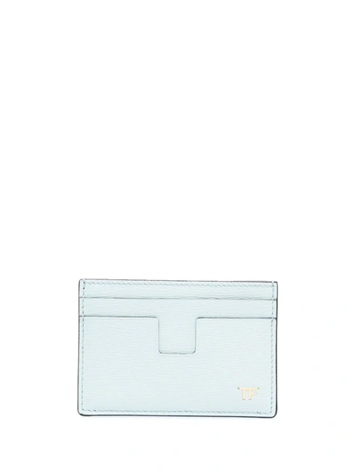 Tom Ford Textured-leather Cardholder In Blue