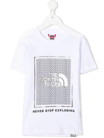The North Face Teen Graphic-print Cotton T-shirt In White