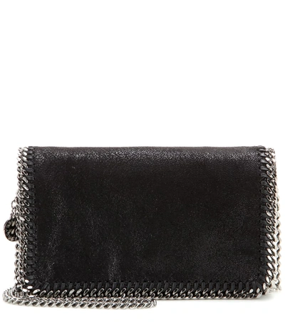 Stella Mccartney Falabella Shaggy Deer Shoulder Bag In Black