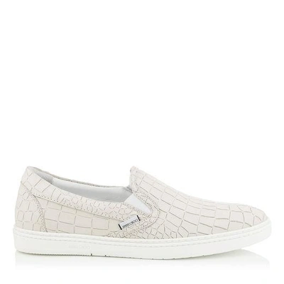 Jimmy Choo Grove Croc Embossed Slip-on Jimmy Choo Grove Crocodile Embossed Slip On Sneaker Blue  main image 3