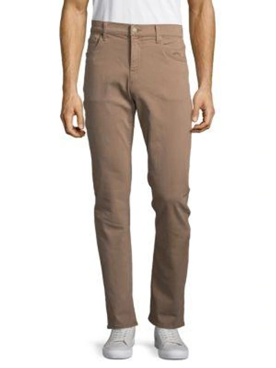7 For All Mankind Slimmy Straight Leg Jeans In Khaki