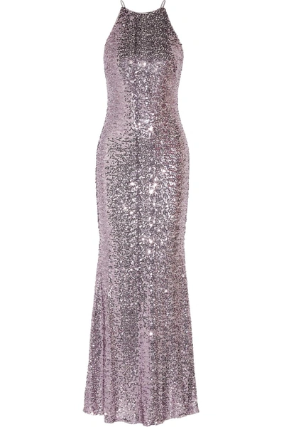 Badgley Mischka Sequined Tulle Gown