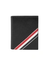Thom Browne Pebble-grain Leather Bi-fold Wallet In Black