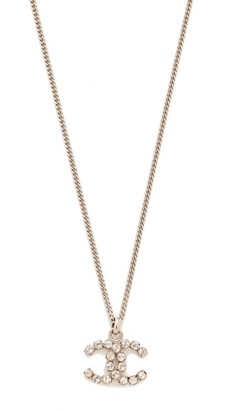 What Goes Around Comes Around Chanel Crystal Cc Necklace (previously ...
