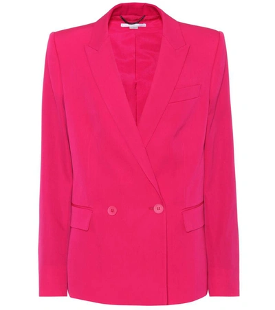 Stella Mccartney Woman Double-breasted Wool Blazer Bright Pink