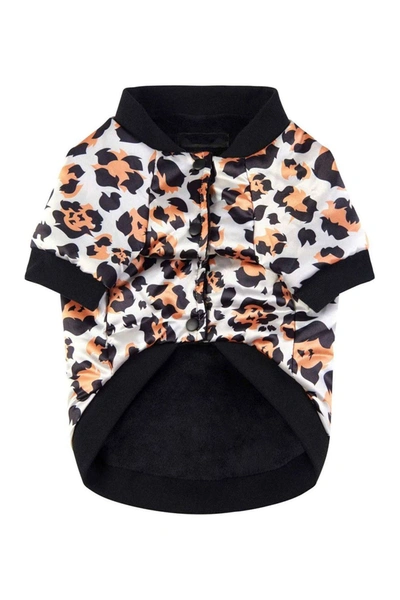 Fresh Pawz Leopard Print Satin Jacket | Dog Clothing In Multi