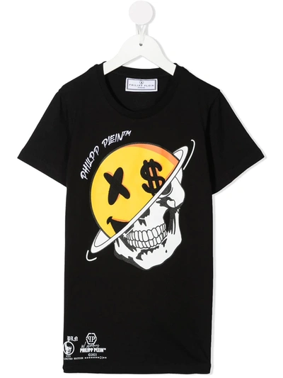 Philipp Plein Junior Kids' Smile Graphic-print T-shirt In Black