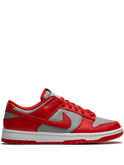 Nike Kids' White/red Dunk Low Retro Sneakers In ["red"/ "white"]