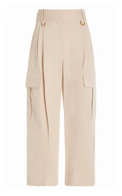 Givenchy Women's Tapered Cotton Cargo Pants In Neutral