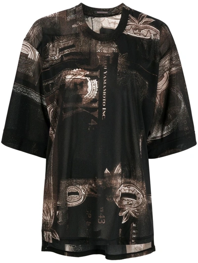 Y's Graphic-print Oversized T-shirt In Black