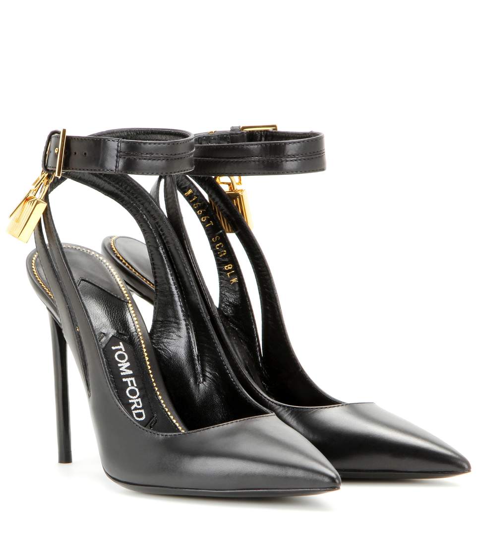 Tom Ford Padlock Ankle Strap Leather Pumps In Black|nero | ModeSens