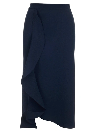 Alexander Mcqueen Women's Blue Other Materials Skirt