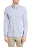 Rhone Stretch Nylon Button-up Shirt In Indigo Stripe