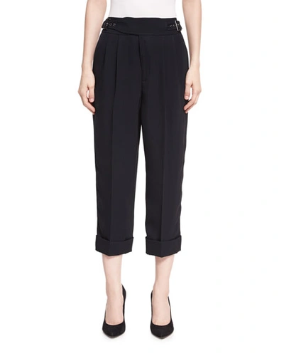 Tom Ford Cropped Heavy Twill Pants In Black