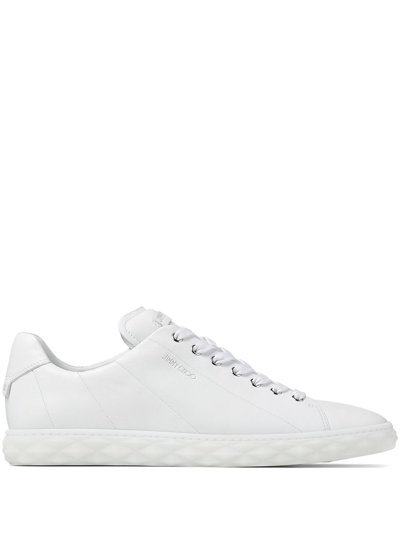 Jimmy Choo Diamond Light Low-top Sneakers In White