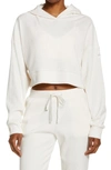 Alo Yoga Muse Rib-knit Hooded Sweatshirt In Ivory