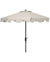 Safavieh Zimmerman 11 Ft Crank Market Umbrella In White