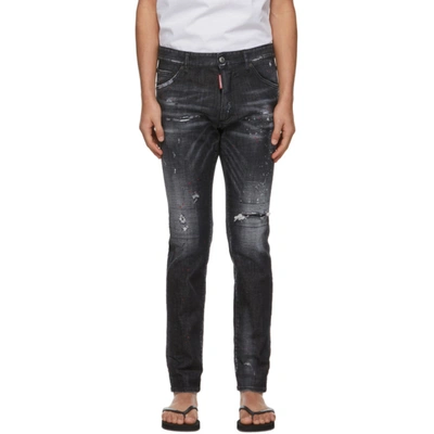 Dsquared2 Black Washed Cool Guy Jeans In 900 Black