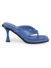 Circus By Sam Edelman Skeet Womens Faux Leather Flip Flop Thong Sandals In Blue