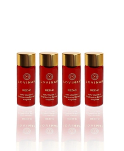 Lovinah Skincare 60% Vitamin C Booster 4-piece Ampoules Set, 20 ml In Red