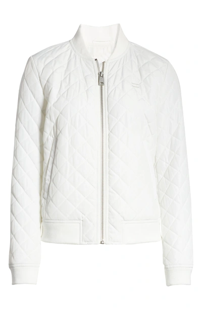 Levi's Diamond Quilted Bomber Jacket In White