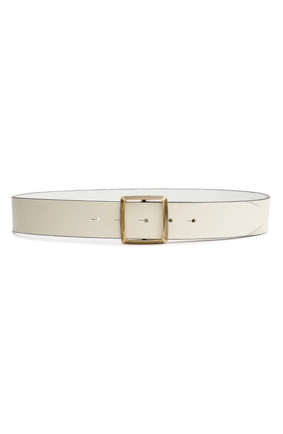 Rag & Bone Watch Leather Belt In Antique White