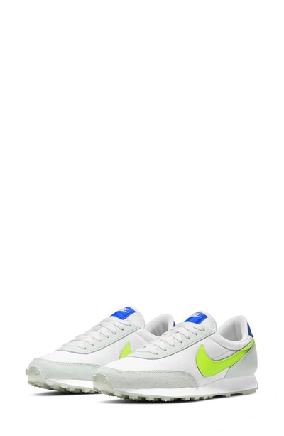 Nike Dbreak Women's Shoes In White,light Silver,hyper Royal,electric Green