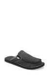 Sanuk Ziggy Water Friendly Flip Flop In Dark Charcoal