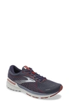 Brooks Adrenaline Gts 21 Running Shoe In Navy/ Grey/ Red