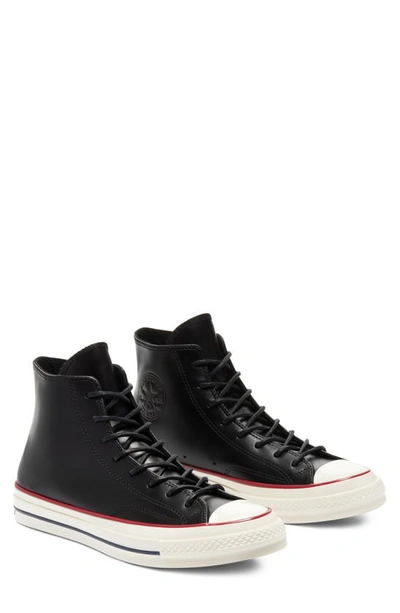 Converse Chuck Taylor All Star 70 High Top Sneaker In Black Egret Leather