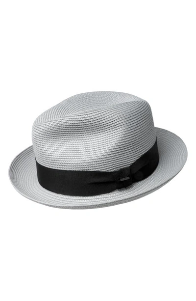 Bailey Craig Woven Fedora In Grey