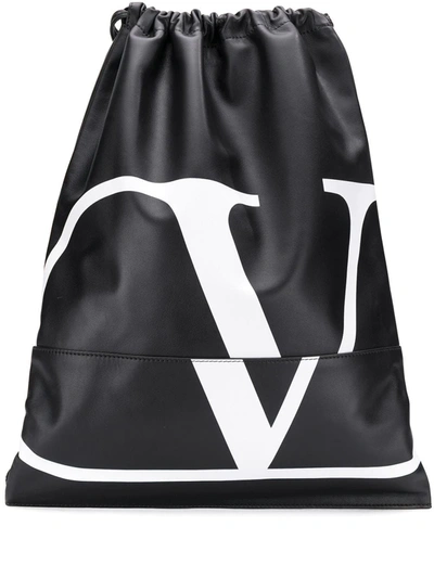 Valentino Garavani Black Leather Backpack