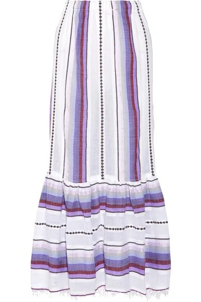 Lemlem Adia Convertible Striped Cotton-blend Gauze Skirt In Violet