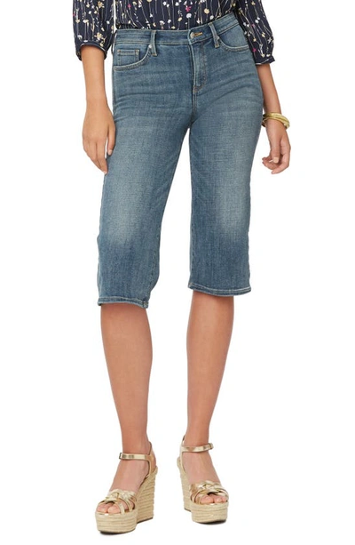 Nydj Petites Wide Leg Pedal Pusher Jeans In Seline In Blue