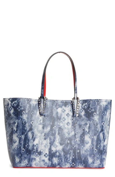 Christian Louboutin Cabata Graphic-print Leather Tote Bag In Blue Pattern