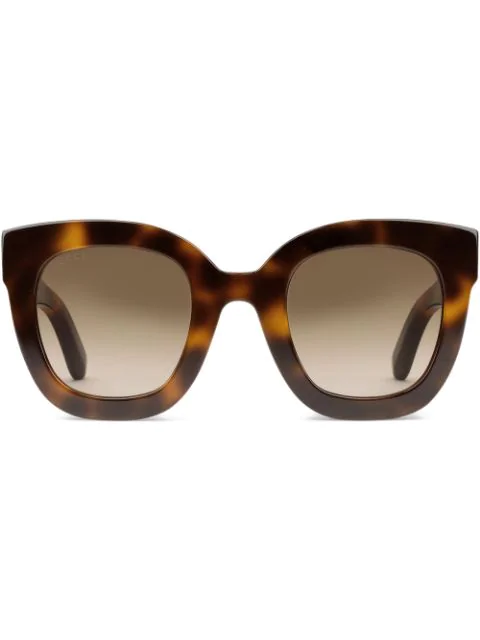 gucci round frame acetate glasses