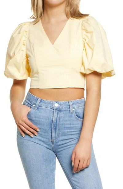 Endless Rose V-neck Crop Top In Yellow