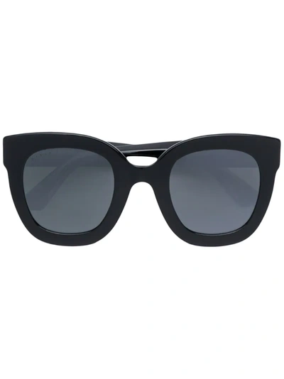 Gucci Eyewear 圆框醋酸纤维太阳眼镜 - 黑色 In Black