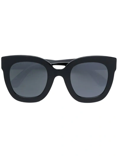 Gucci Round-frame Acetate Sunglasses With Star In Schwarz