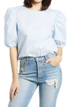 English Factory Puff Sleeve Top In Blue