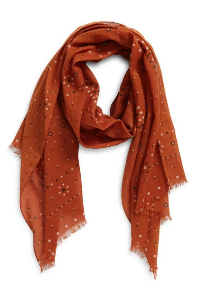 Madewell Bandana Print Scarf In Burnt Clay