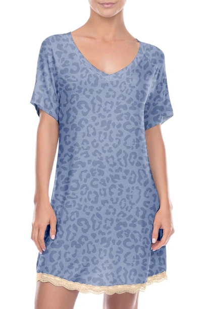 Honeydew Intimates All American Sleep Shirt In Cove Leopard