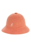 Kangol Bermuda Casual Cloche Hat In Peach Pink