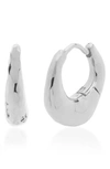 Monica Vinader Silver Deia Huggie Hoop Earrings