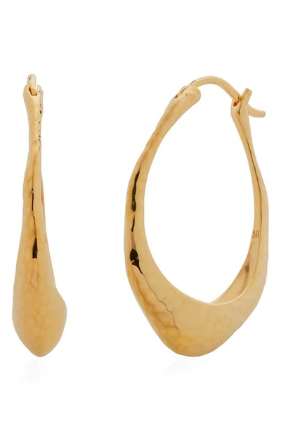 Monica Vinader Gold Plated Vermeil Silver Deia Hoop Earrings