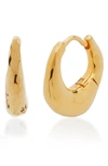Monica Vinader Deia Huggie Hoop Earrings In Yellow Gold