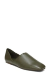 Vince Chandler Square-toe Leather Loafers In Spruce