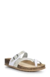 Bos. & Co. Parr Sandal In White Leather/snake Print